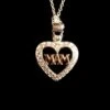 Mam Heart Pendant And Necklace With Rose Gold Plated Letters