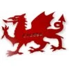 Metal Red Welsh Dragon Croeso Plaque -Handmade Gifts Shop METAL WELSH DRAGON CROESO WALL PLAQUE