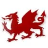 Metal Red Welsh Dragon Wall Plaque -Handmade Gifts Shop METAL WELSH DRAGON PLAQUE
