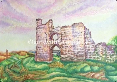 Pennard Castle Welsh Painting 3 Pennard Castle Welsh Painting