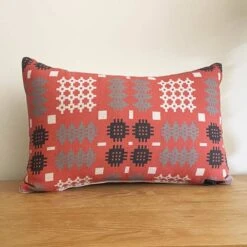 Welsh Tapestry Long Cushion Red