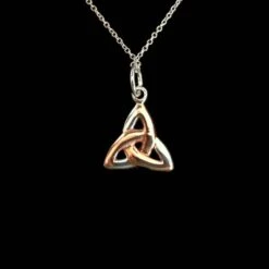 Celtic Triquetra Necklace With Rose Gold Plate