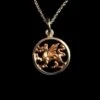 Dragon Necklace Silver With Rose Gold -Handmade Gifts Shop WELSH DRAGON NECKLACE