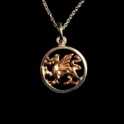 Dragon Necklace Silver With Rose Gold