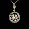 Marcasite Welsh Dragon Necklace 1 Marcasite Welsh Dragon Necklace -Handmade Gifts Shop WELSH DRAGON NECKLACE MARCASITE