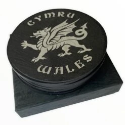 Welsh Dragon Slate Coasters (set Of Six)