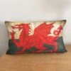 Oblong Aged Welsh Flag Cushion