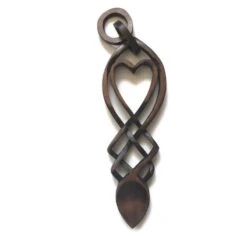Celtic Heart Love Spoon With Two Chain Links