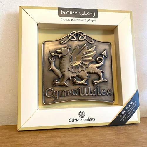 Bronze Plated Wall Welsh Dragon Plaque 3 Bronze Plated Wall Welsh Dragon Plaque
