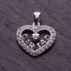 Cariad Heart Necklace In Silver