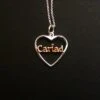Cariad Heart Pendant And Necklace Silver And Rose Gold 2 Cariad Heart Pendant And Necklace Silver And Rose Gold -Handmade Gifts Shop cariad jewellery necklace silver rose gold