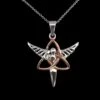 Celtic Triquetra Angel Necklace (Rose Gold Plated) -Handmade Gifts Shop celtic angel necklace triquestra