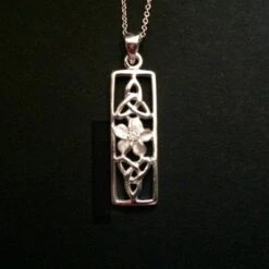 Celtic Daffodil Necklace Silver