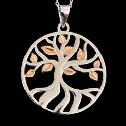 Awen Rose Gold Tree Of Life Necklace