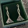 Long Twisted Trinity Knot Celtic Earrings -Handmade Gifts Shop celtic triquetra earrings
