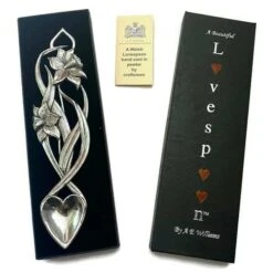Daffodils Welsh Love Spoon In Pewter