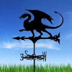 Black Welsh Dragon Weather Vane