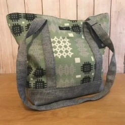 Sage Green Welsh Tapestry Shoulder Bag
