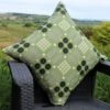 Sage Green Large Welsh Tapestry Cushion -Handmade Gifts Shop green welsh tapestry cushion