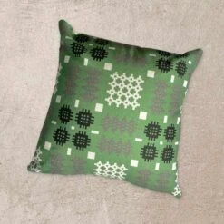 Sage Green Welsh Tapestry Cushion