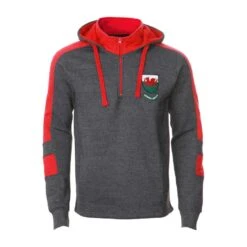 Grey Men’s Welsh Hoodie With Zip