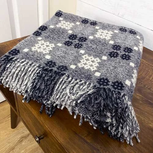 Grey Welsh Tapestry Blanket 3 Grey Welsh Tapestry Blanket