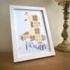 Hiraeth Blanket Style Pattern Print And Frame -Handmade Gifts Shop hireath welsh blanket print