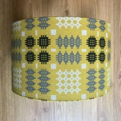 Large Yellow Welsh Tapestry Lampshade