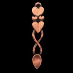 Four Hearts Welsh Love Spoon With Crossing Curves