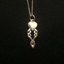 Love Spoon Single Heart Silver Necklace