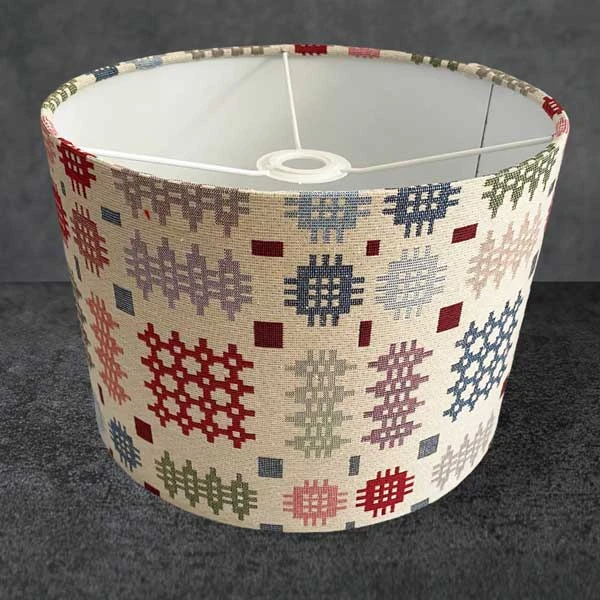 Multicoloured Medium Welsh Tapestry Lampshade 3 Multicoloured Medium Welsh Tapestry Lampshade