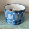 Sky Blue Medium Welsh Tapestry Lampshade -Handmade Gifts Shop medium welsh tapestry lamp shade blue
