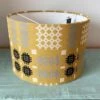 Mustard Yellow Medium Welsh Tapestry Lamp Shade -Handmade Gifts Shop medium yellow welsh tapestry lamp shade