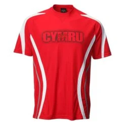 Men’s Cool Red Aaran Cymru T-shirt With Embroidered Dragon