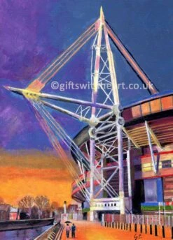 Welsh Principality Stadium Original Painting