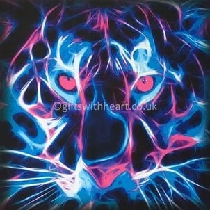 Neon Tiger Face Canvas Print 4 Neon Tiger Face Canvas Print - Image 2