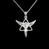 Celtic Triquetra Angel Necklace -Handmade Gifts Shop silver angel necklace celtic triquetra