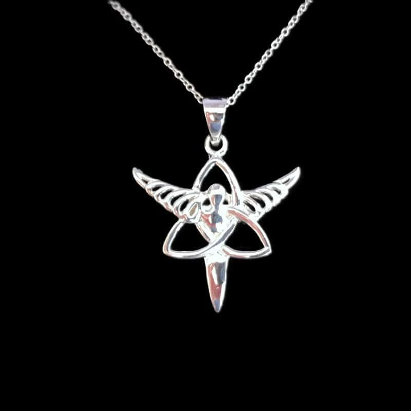 Celtic Triquetra Angel Necklace 3 Celtic Triquetra Angel Necklace