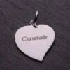 Cariad Engraved Heart Necklace -Handmade Gifts Shop silver cariad.necklace