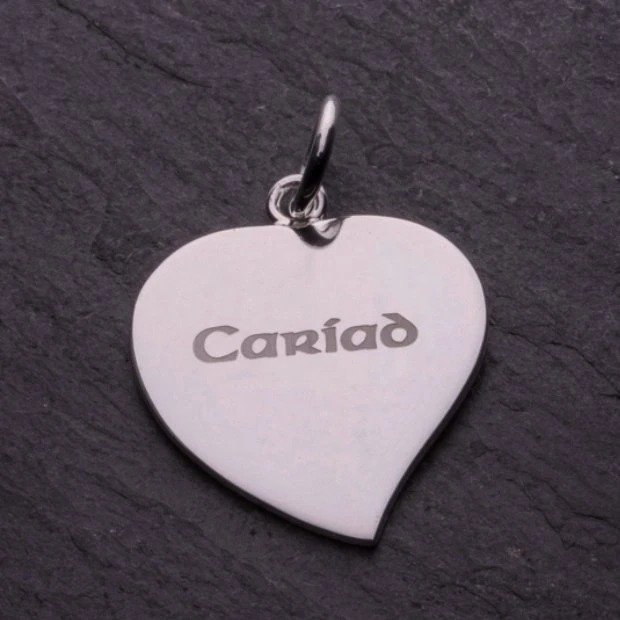Cariad Engraved Heart Necklace 3 Cariad Engraved Heart Necklace