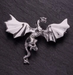 Welsh Dragon In Flight Brooch