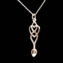 Love Spoon Pendant And Necklace Silver