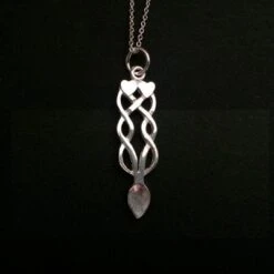 Love Spoon Entwined Vines And Hearts Necklace
