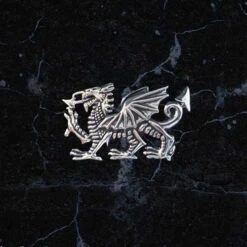 Sterling Silver Welsh Dragon Brooch