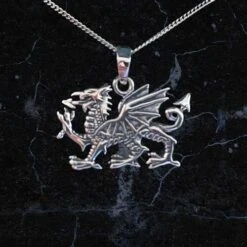 Sterling Silver Welsh Dragon Necklace