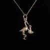Stork And Baby Necklace -Handmade Gifts Shop stork necklace