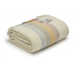 Lifestyle Stripe Primrose Woollen Welsh Blanket
