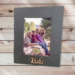 Teulu Slate Photo Frame Portrait