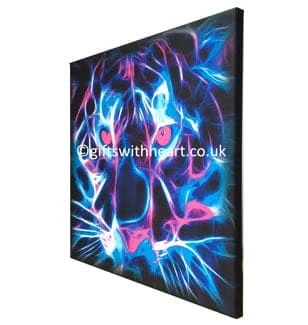 Neon Tiger Face Canvas Print 3 Neon Tiger Face Canvas Print