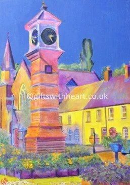 Original Painting Of Usk Wales 3 Original Painting Of Usk Wales